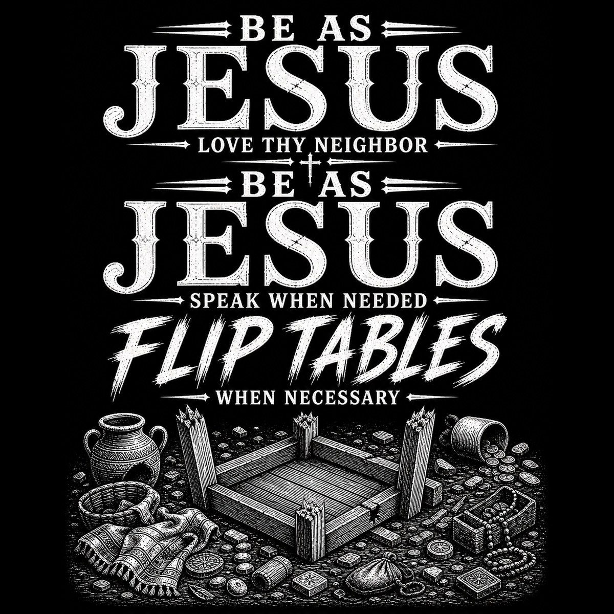 Be As Jesus shirt – design close-up