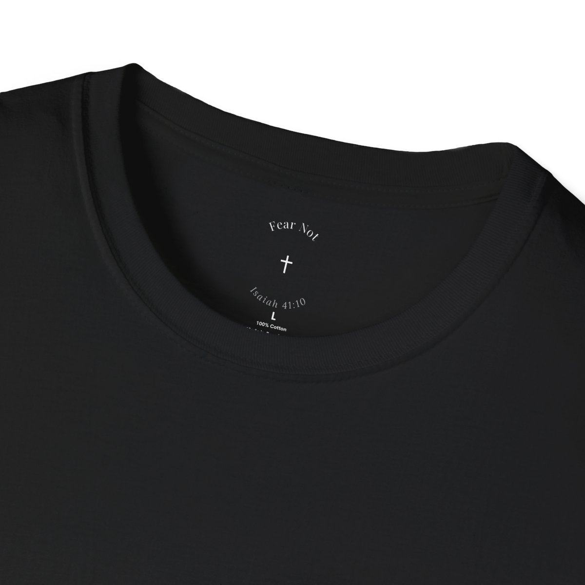 Teaching What Matters shirt – Fear Not neck label